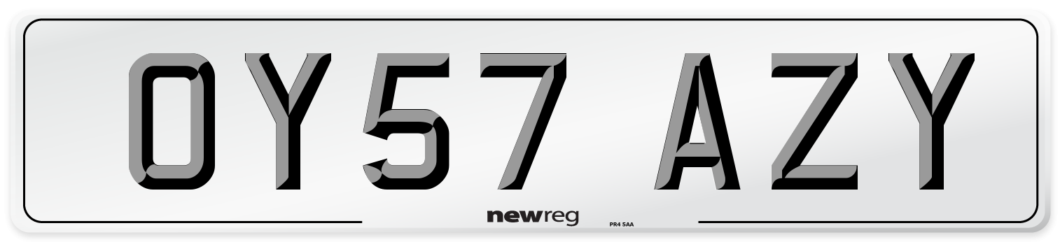 OY57 AZY Number Plate from New Reg